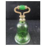 Avon Green Glass Bell Cologne Bottle