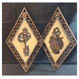 Vintage Mid-Century Modern Syroco Diamond Wall