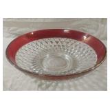 Vintage Indiana Glass Diamond Point large serving