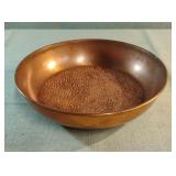 Vintage Hammered Copper Plated Footed Bowl