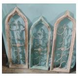 Rustic wood & metal boho Farmhouse Window church