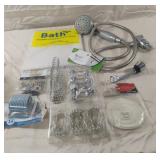 Shower curtain rings, shower curtain and