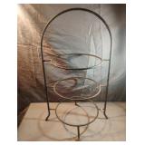 Metal pie plate rack 11 1/2" wide x 20" tall