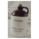 Vintage two-tone stoneware souvenir jug from