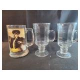 Libbey Irish coffee clear glass mug, glass beer