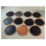 Coppercraft Guild copper coasters with black faux