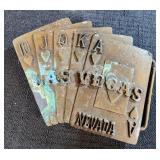 vintage brass Las Vegas belt buckle