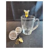 Baileys glass mug and 2 tea infusers
