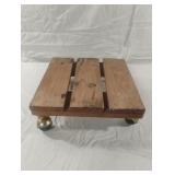 Handmade wood dolly - rolling plant stand
