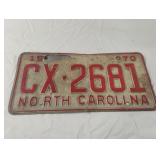 1970 NC license plate