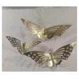 Brass butterflies wall decor