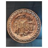 vintage 20" Coppercraft Guild copper wall plate