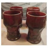 Vintage Anchor Hocking Ruby Red Glass Georgian