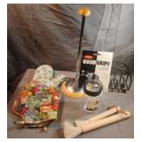 Paper towel holder, napkin holder, brushes and