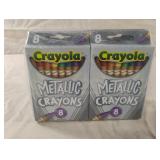Crayola Metallic Crayons 12-8 ct packs
