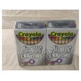 Crayola Metallic Crayons 12-8 ct packs