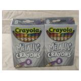 Crayola Metallic Crayons 12-8 ct packs