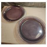 Pyrex 9" purple pie plates. Set of 2
