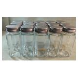 Glass spice jars. 15 jars