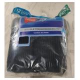 Boys black crew socks size 9-2 1/2. 12 pack