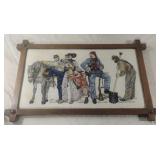 Military cross stich framed artwork