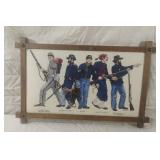 Civil war cross stich framed artwork