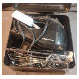 Black & Decker mixer in a case with accessories.
