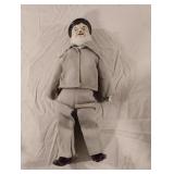 Vintage Oliver Hardy porcelain doll. 15" tall