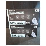 Hardy Xl disposable gloves 2 boxes 100 ct ea