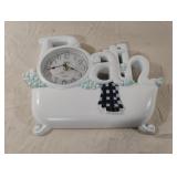 Bathroom clock. Works