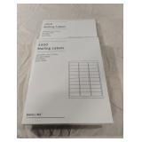 Mailing labels. 2-3000 ct boxes
