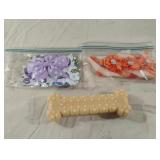 Small dog bandanas and matching collars and a