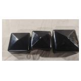 2 1/2" and 3" post caps. 7-3" and 14-2 1/2". New