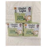Dulci Light Stevia Sweetener 3-100 ct boxes. Exp.