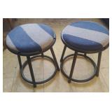 Metal swivel stools 16 x 18