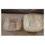 Vintage Indiana Glass Clear Square Diamond