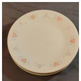 Corelle "Forever Yours" Pink Heart Set 8 dessert