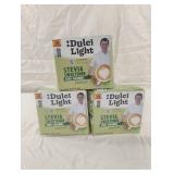 Dulci Light Stevia Sweetener 3-100 ct boxes. Exp.