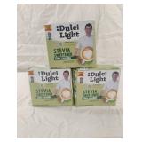 Dulci Light Stevia Sweetener 3-100 ct boxes. Exp.