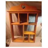 Decorative wood hanging wall shelf 18 x 25 1/2