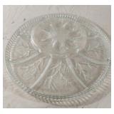 Vintage Clear Indiana Glass Pebble Leaf Pattern