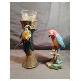 Parrot figurines 6" tall
