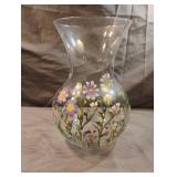 Handpainted floral vase