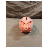 Pink and blue polka dot piggy dot