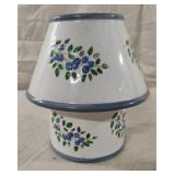 Vintage Pottery Candle Light Shade and Candle