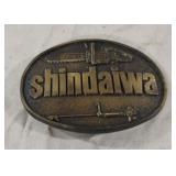 Shindaiwa brass belt buckle