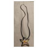 Glass charm necklace 2" charm