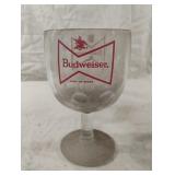 Vintage Budweiser Beer Stemmed Goblet Glass 6"