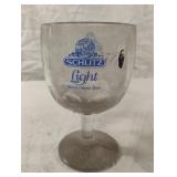Vintage Schlitz Light Beer Stemmed Goblet Glass