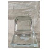 Crystal glass dice decor